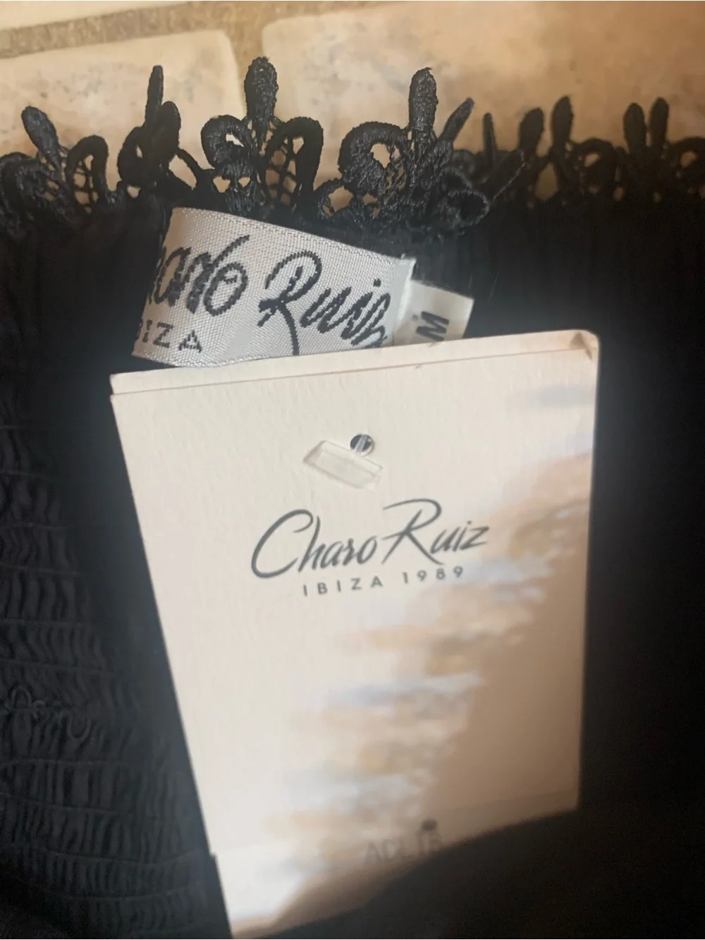 NEW Charo Ruiz Campana black dress m